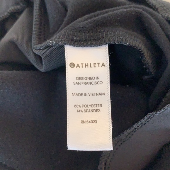 ATHLETA black jogger pants elastic drawstring waist zippered pockets size small - Picture 5 of 9